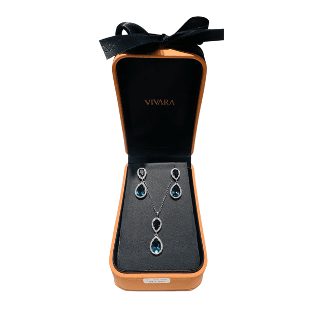 Conjunto Vivara Com Pedras Azuladas