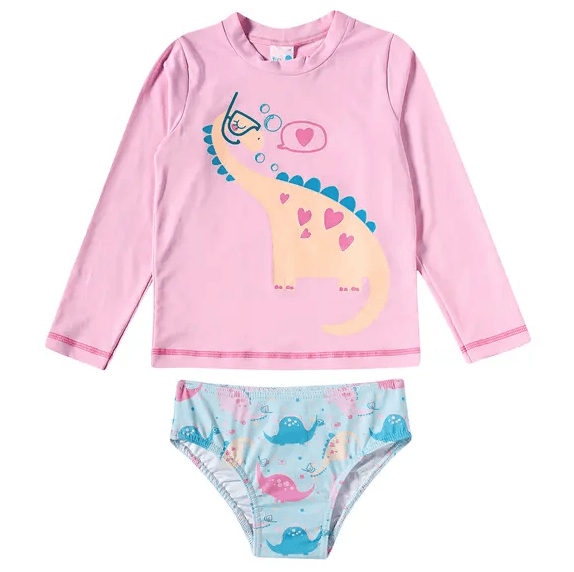 Conjunto Praia Toddler Dina Elastano Proteção Uv50+