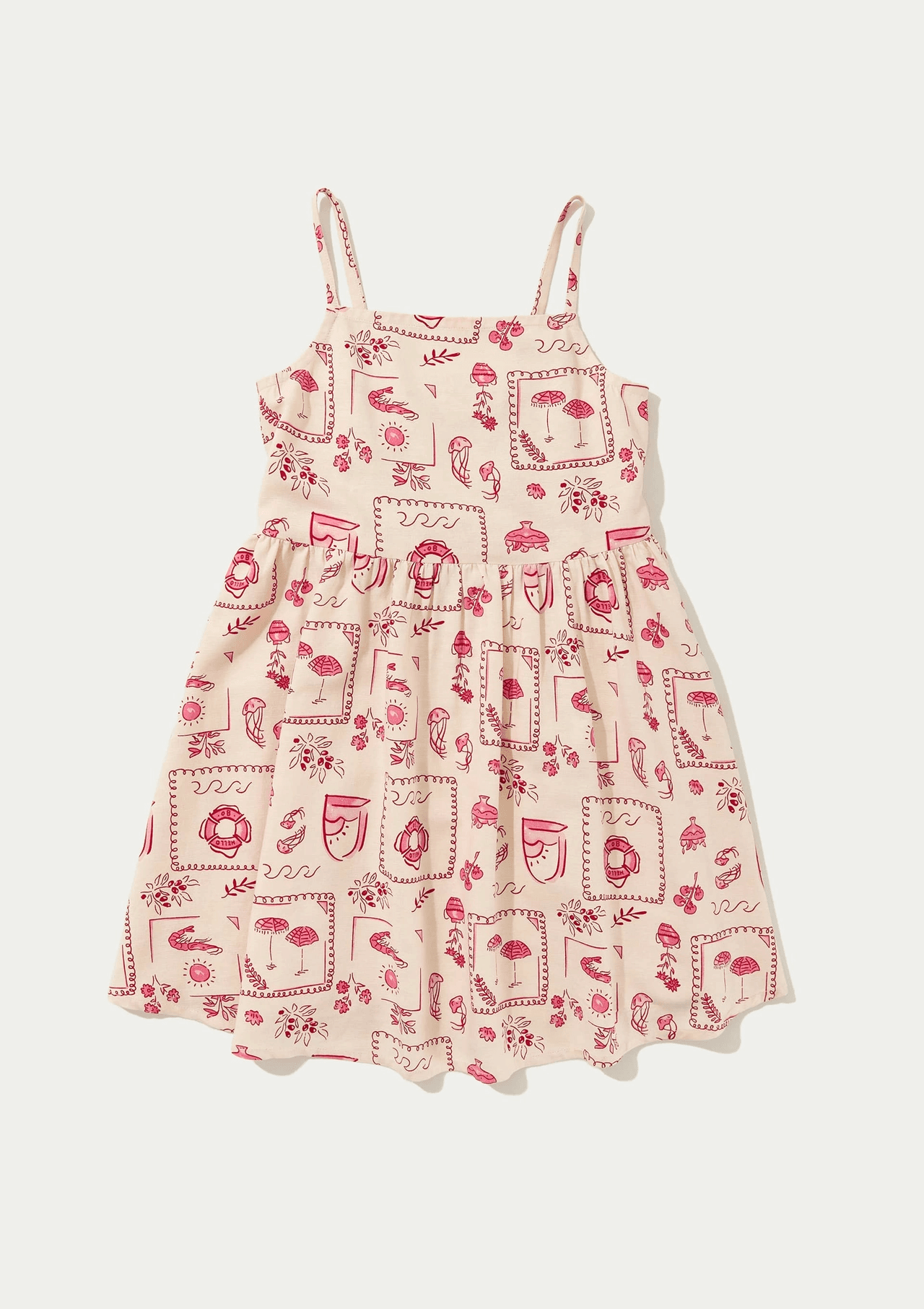 Vestido Infantil Godê Estampado com Linho