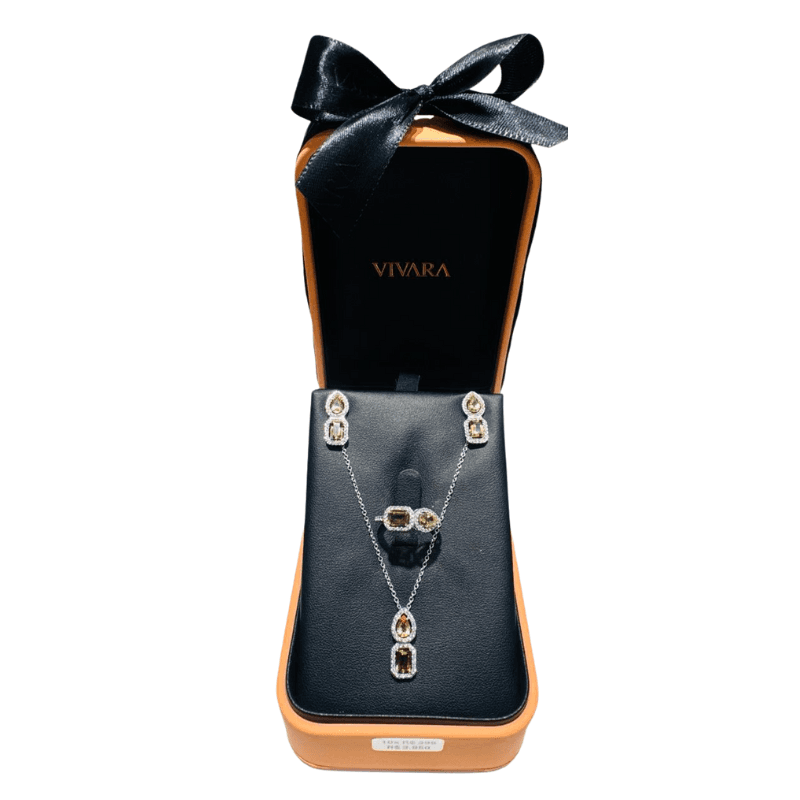 Conjunto Vivara Com Pedras Amarelas