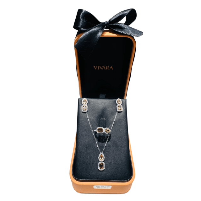 Conjunto Vivara Com Pedras Amarelas