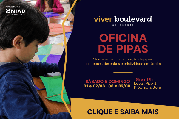 Viver Boulevard 2026: Oficina de Pipa Gratuita